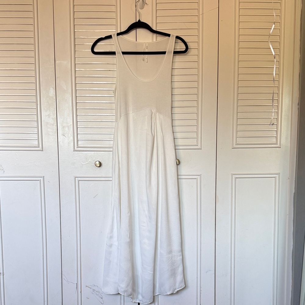 By anthropology 100% cotton Chic White Midi Dress